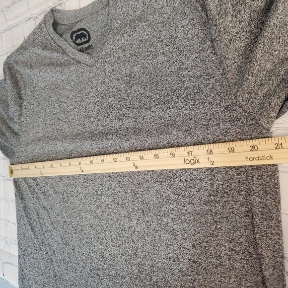 Ecko Unltd Mens Short Sleeve T-Shirt Gray Logo V-Neck Soft Stretch Large - Picture 6 of 8